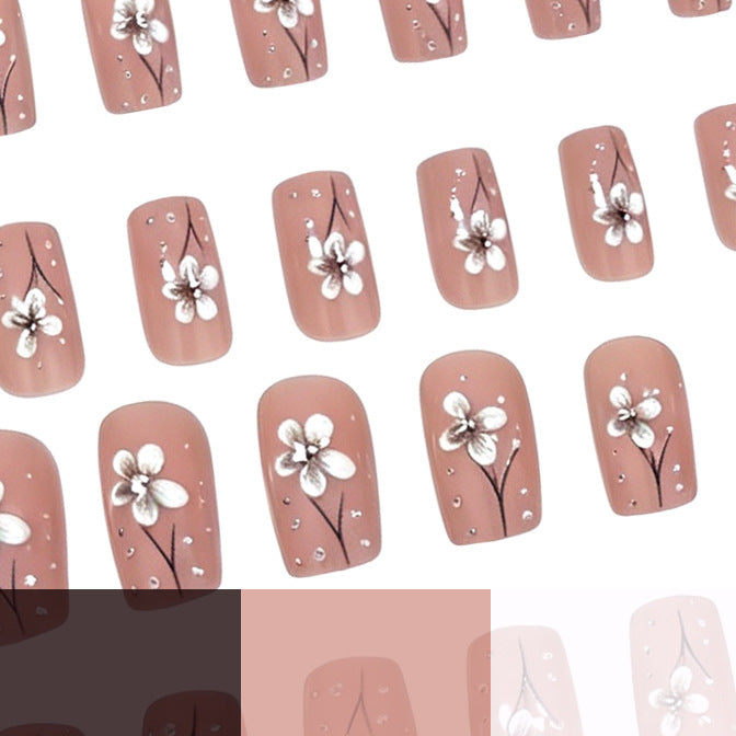 Floral Artified Acrylic Nail Enhancements Stornfield