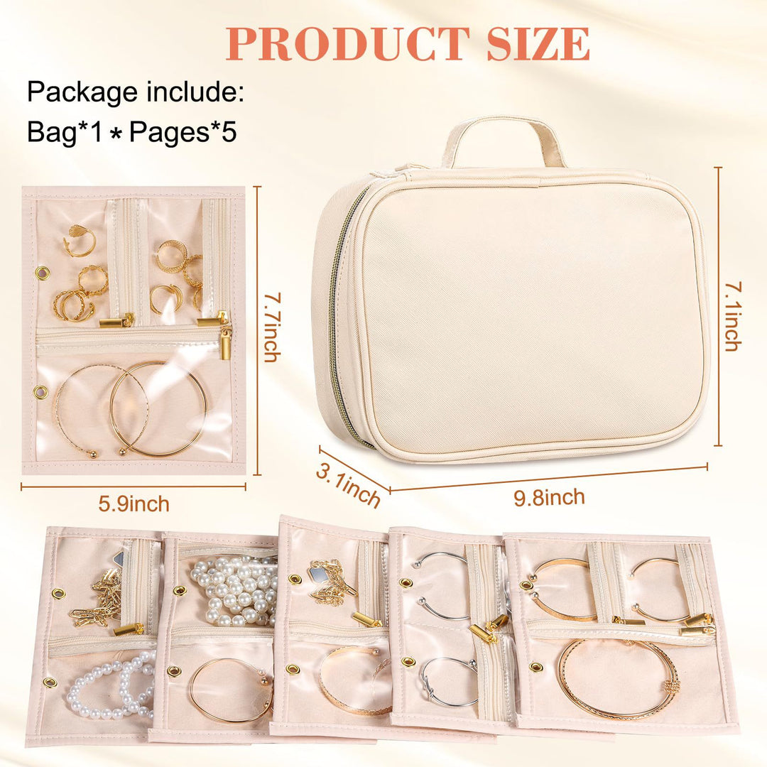 Women's elegant jewelry organizer with transparent compartments Stornfield