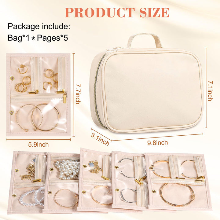 Women's elegant jewelry organizer with transparent compartments Stornfield