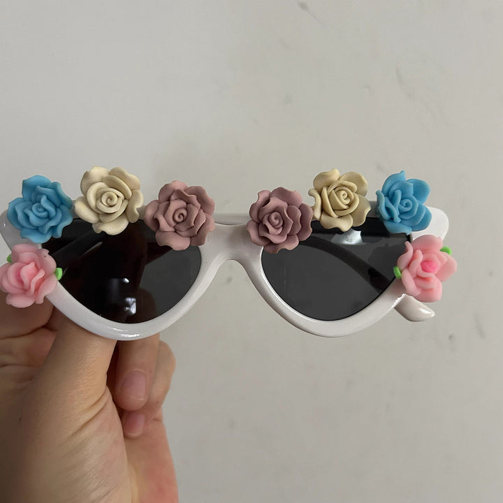 Women Cat-Eye Sunglasses with Floral Decor Stornfield