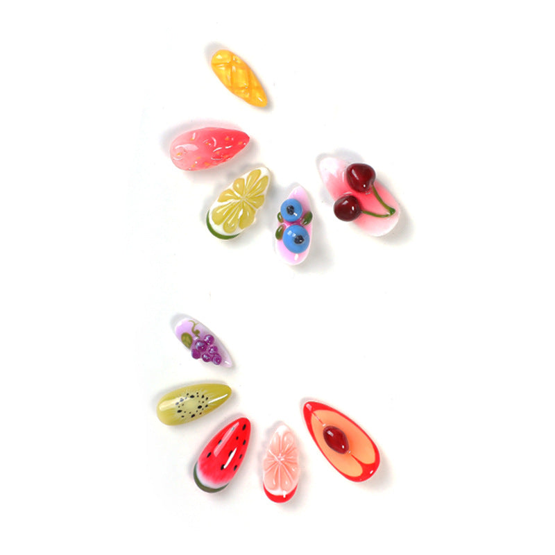 Creative nail art set with colorful fruit designs Stornfield