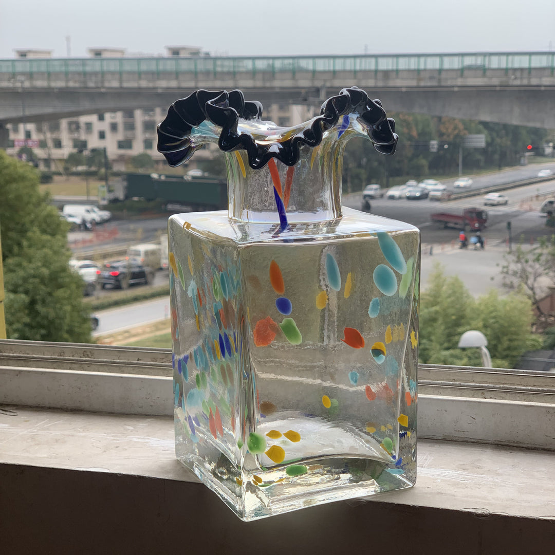 Decorative Ruffled-Top Square Wax Candle Stornfield