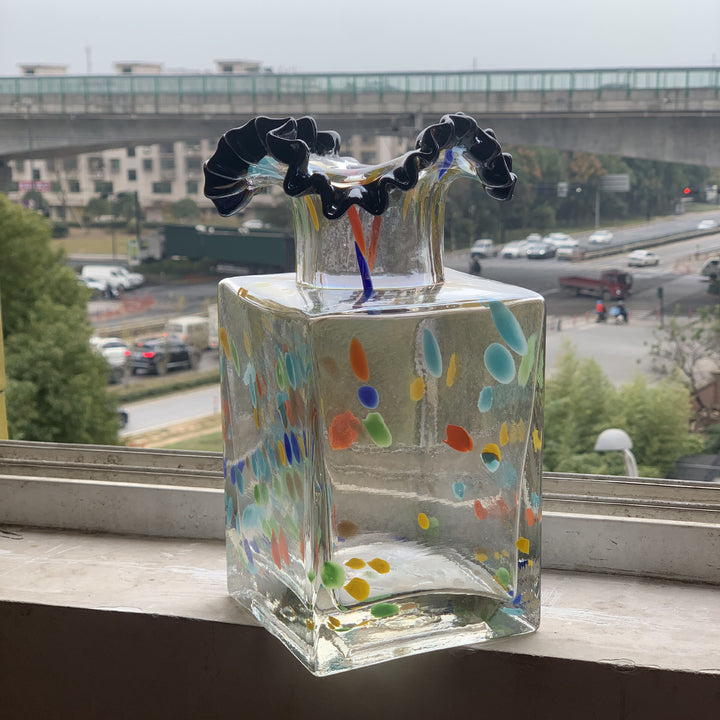 Decorative Ruffled-Top Square Wax Candle Stornfield