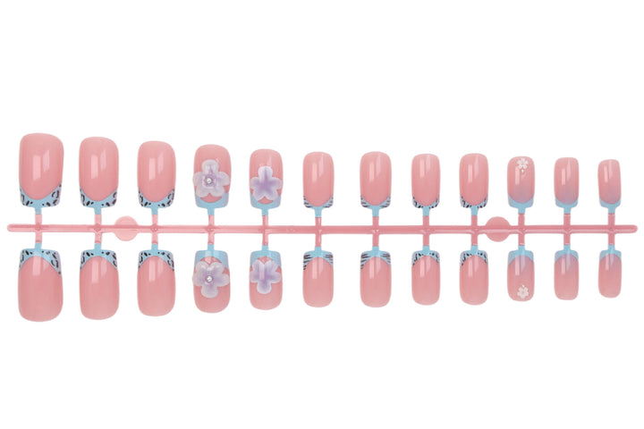 Artificial nails with floral designs Stornfield