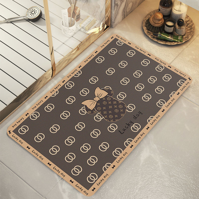 Cozy Cartoon-Printed Bath Mat