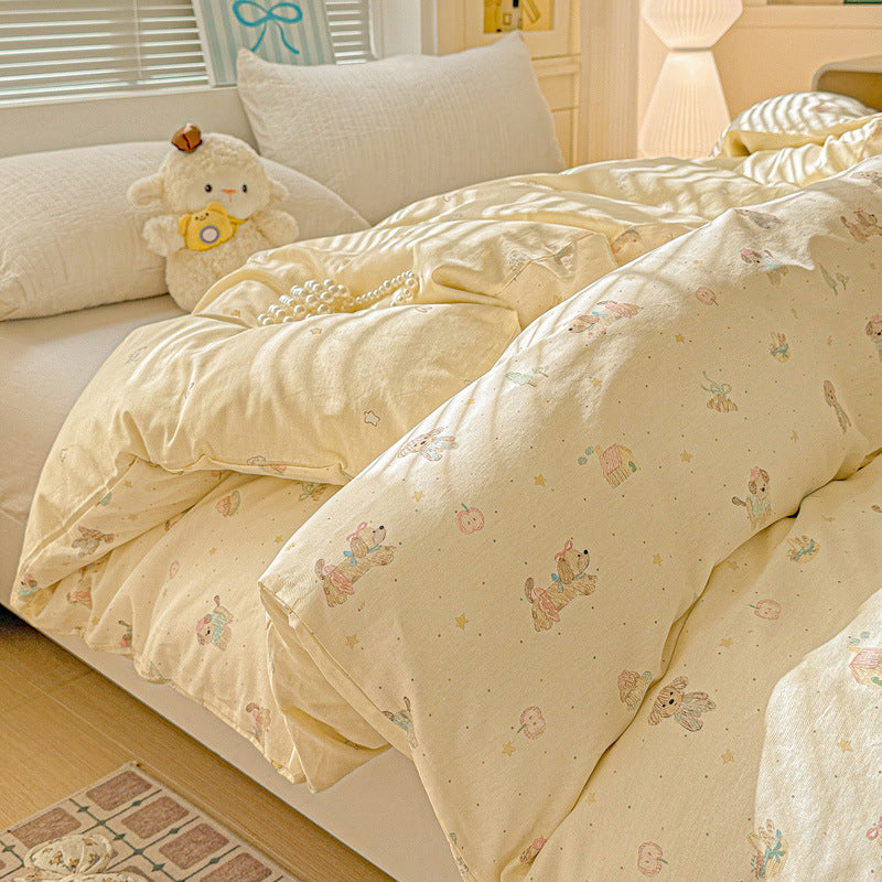 Children's Playful Floral Duvet Cover Set