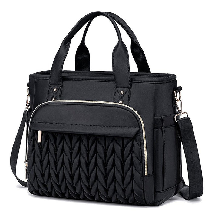 Elegant and Spacious Shoulder Bag with Woven Design Stornfield