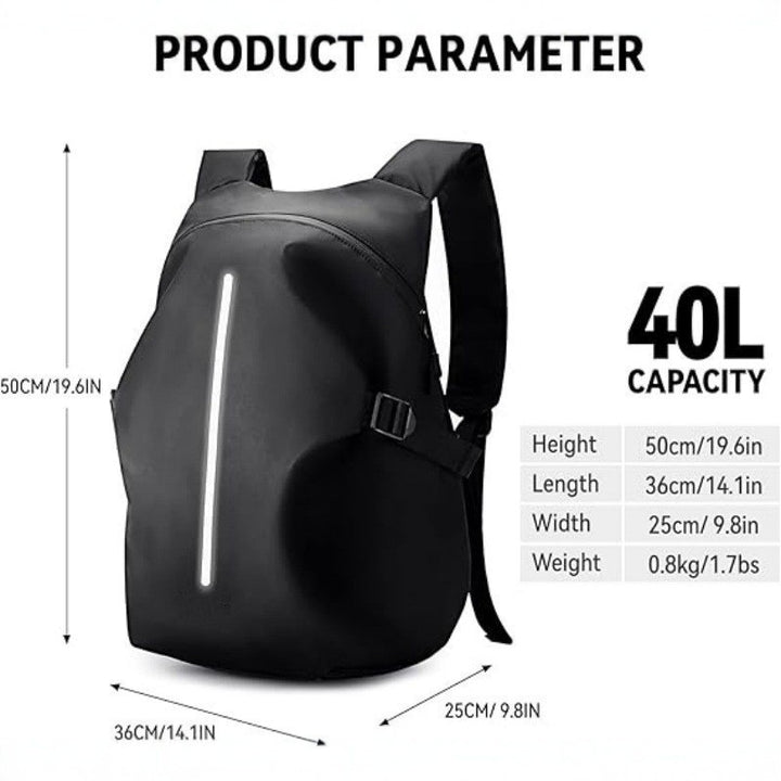 Multifunctional Motorcycle Backpack with Integrated Helmet Bag Stornfield