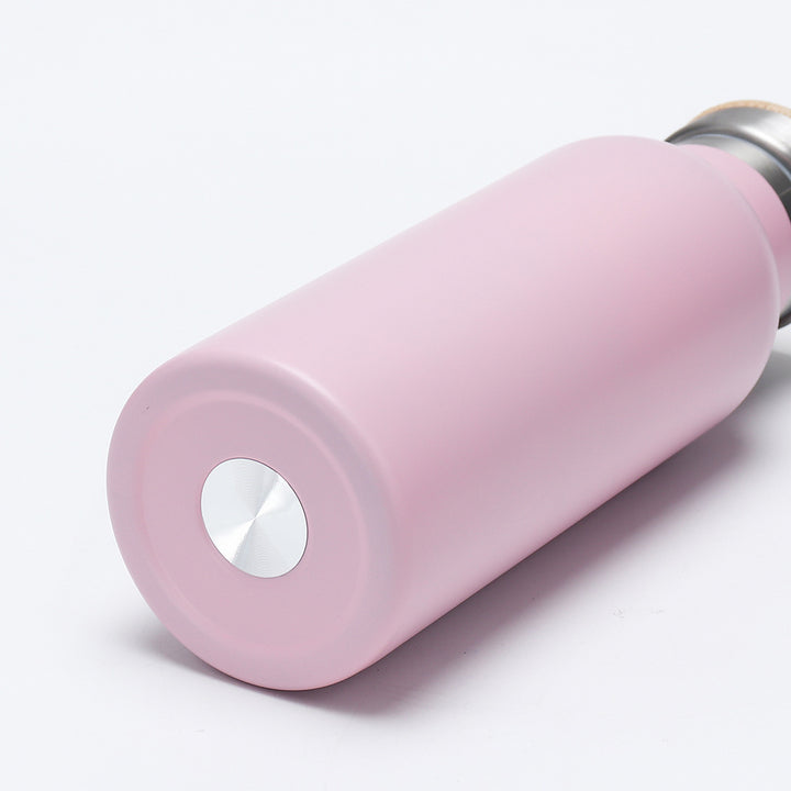 Women's insulated stainless steel drinking bottle with wooden lid Stornfield