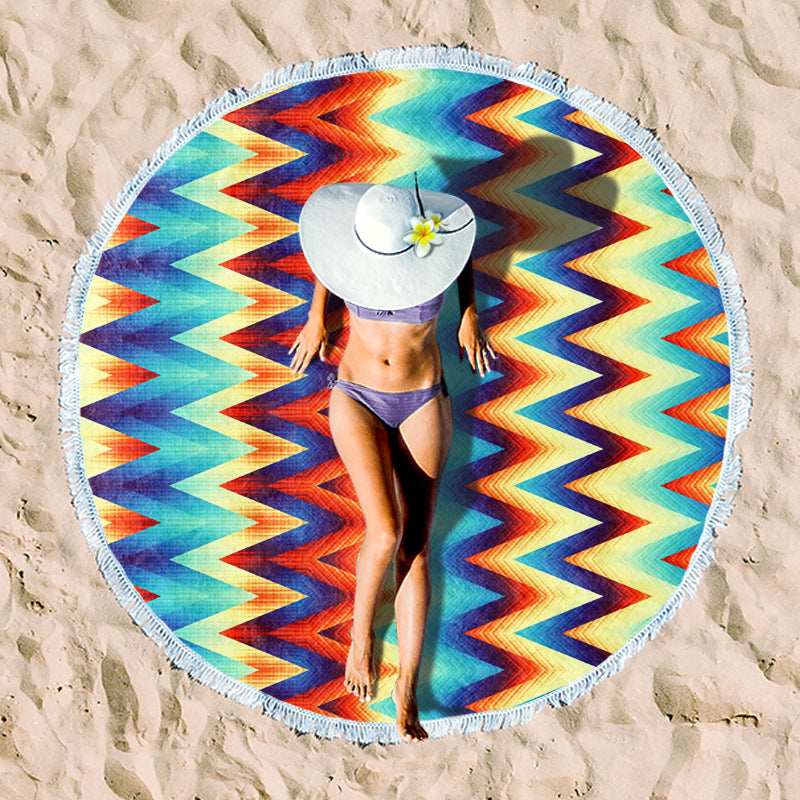 Rundstrand towel with unique sunset design Stornfield