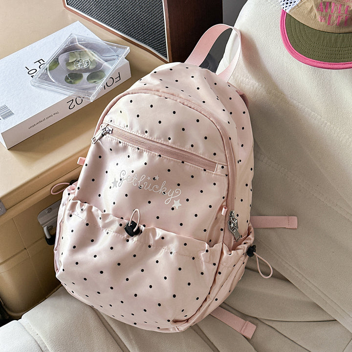 Lightweight Polka Dot Patterned Backpack Stornfield