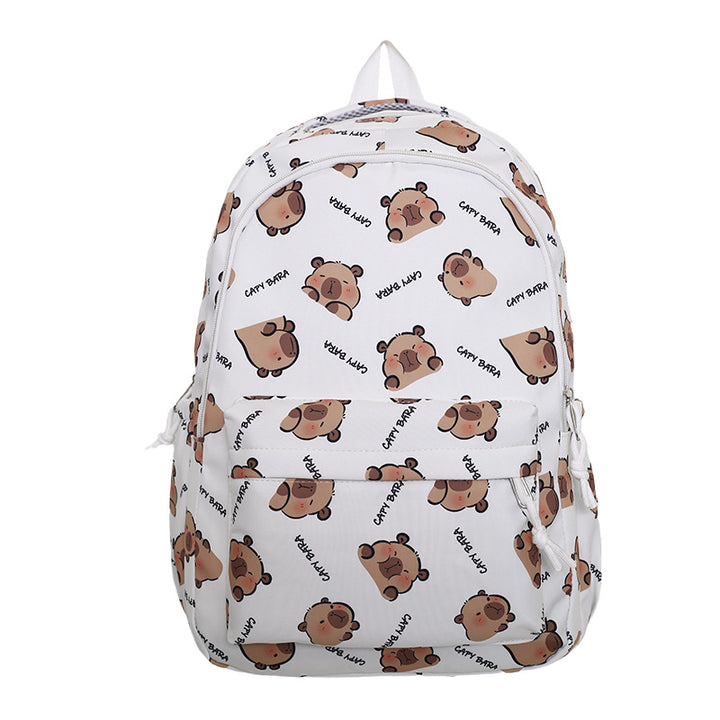 Backpack with Child-Friendly Capybara Design and Practical Compartments Stornfield