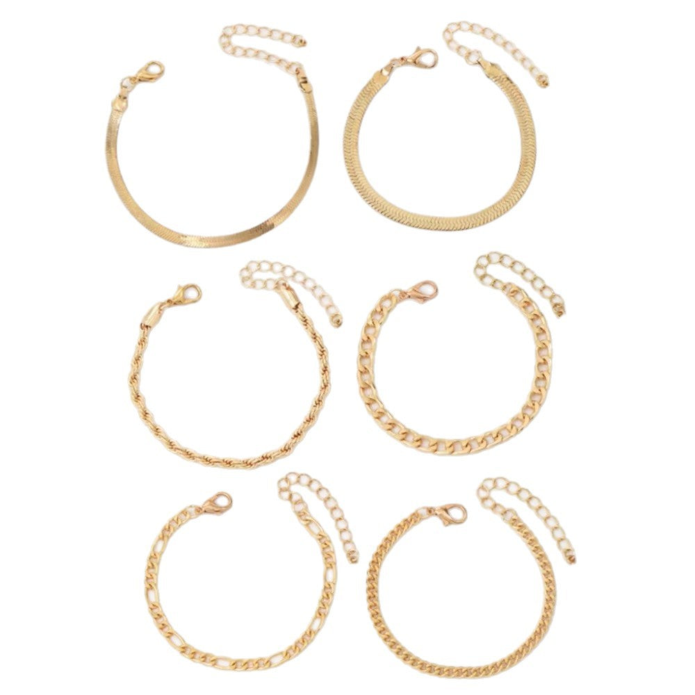Multi-Style Gold Chain Bracelet Set Stornfield