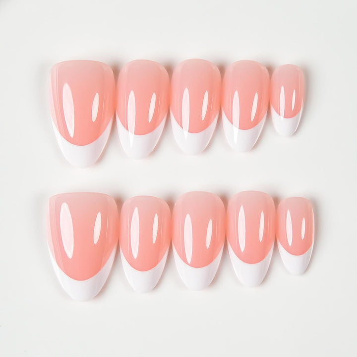 Elegant French Tip Press-On Nails  1791254985
