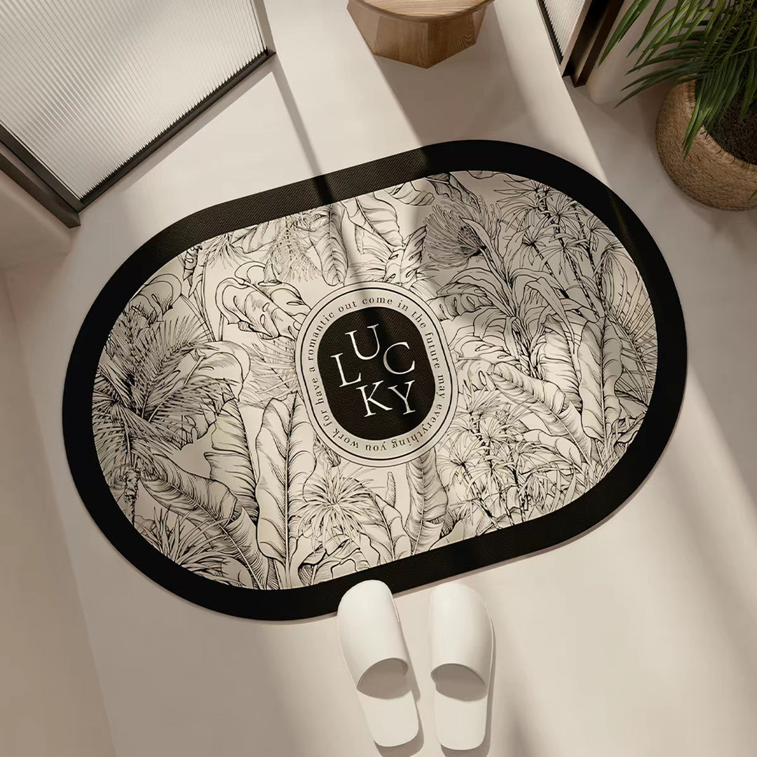 Decorative Oval Bath Mat