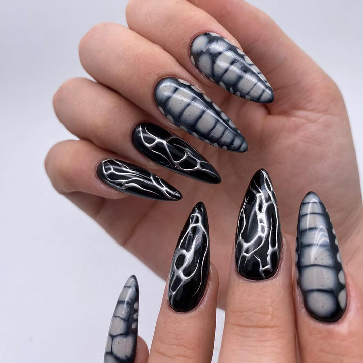 Artistic stiletto nails with modern structure design Stornfield