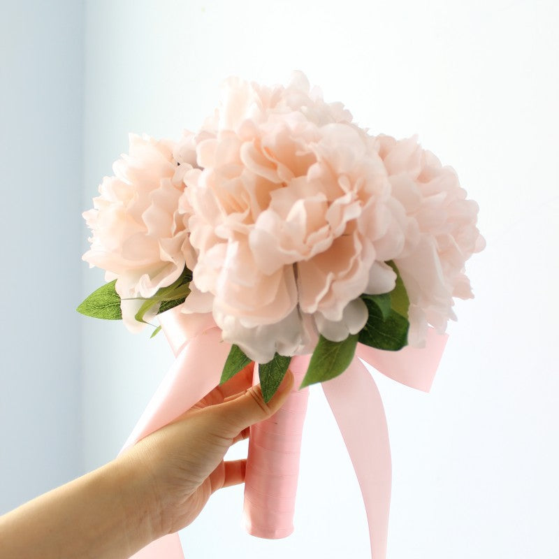 Lifelike Floral Bouquet with Silk Flowers