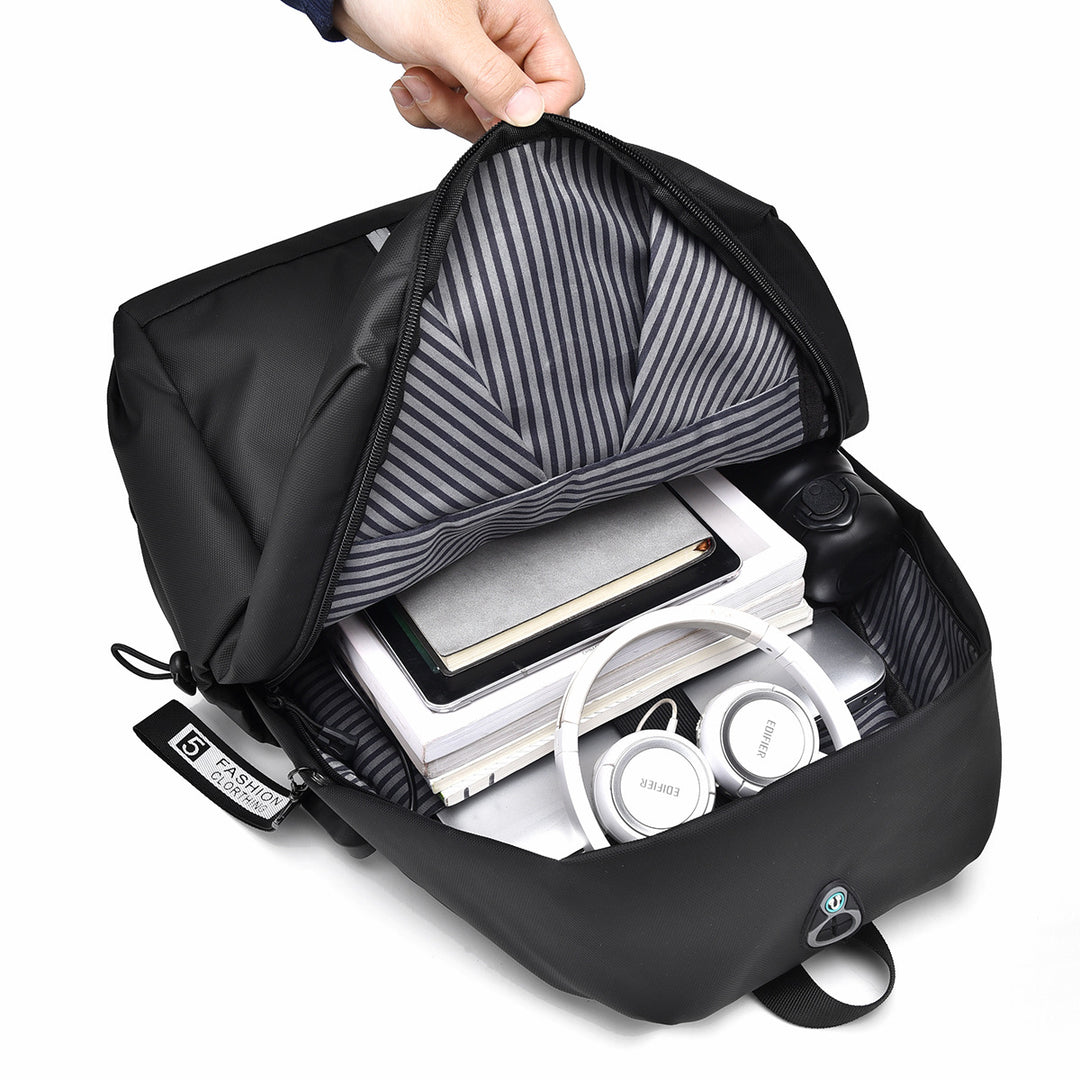 Functional backpack with ergonomic design and zippered compartments Stornfield