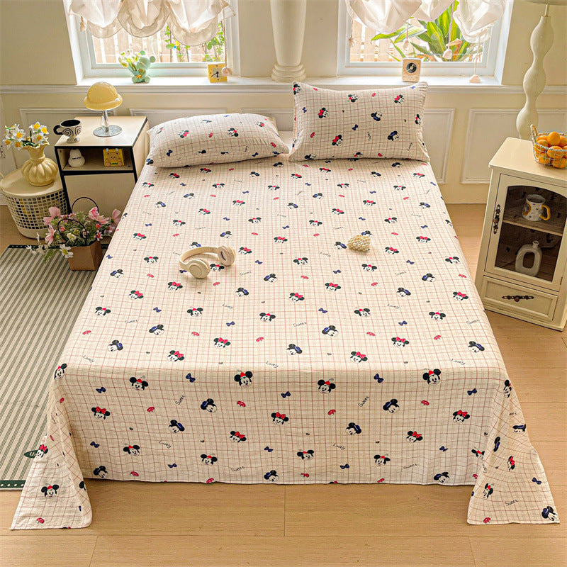 Cartoon-Themed Fitted Bed Sheet Set