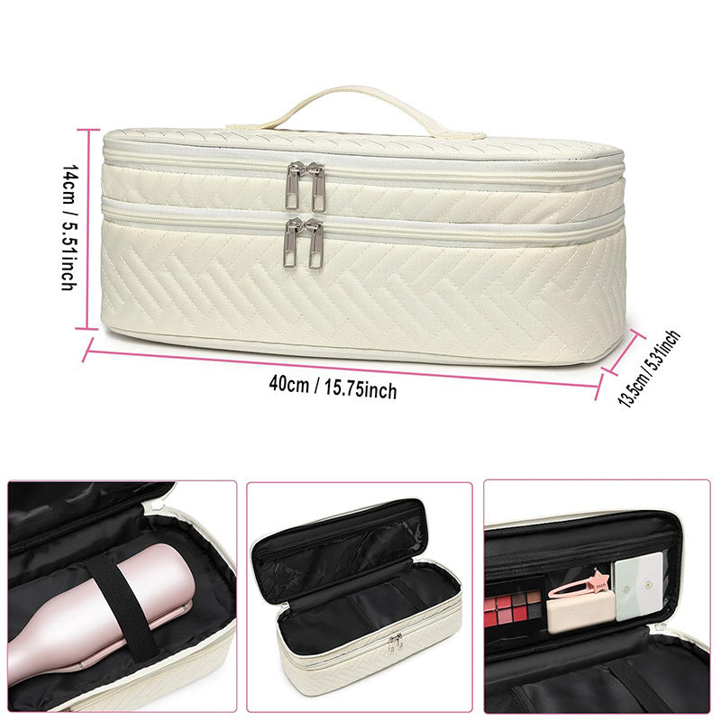 Cosmetic organizer bag for hair dryers and styling tools Stornfield