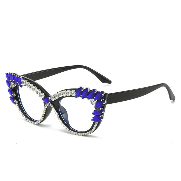 Women's Glamorous Cat-Eye Sunglasses with Crystal Decoration Stornfield