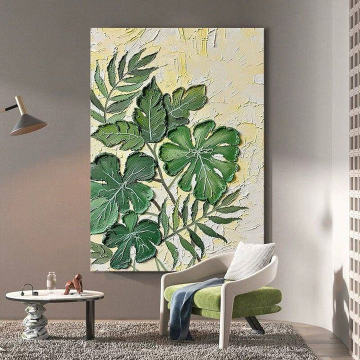 Textured Botanical Canvas Wall Art