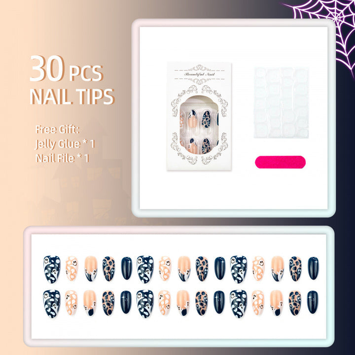 Artistic Press-On Nail Set with Unique Patterns
