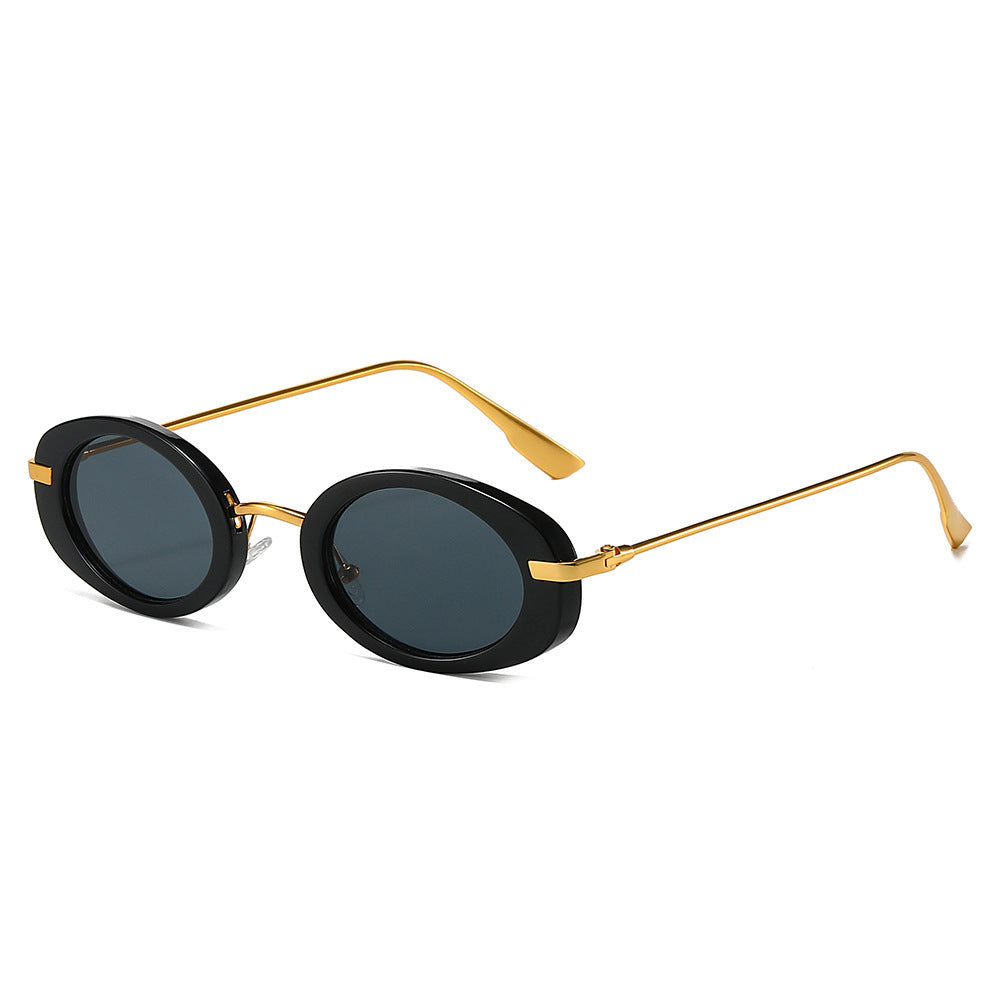 Vintage Oval Sunglasses with Metal Accents Stornfield