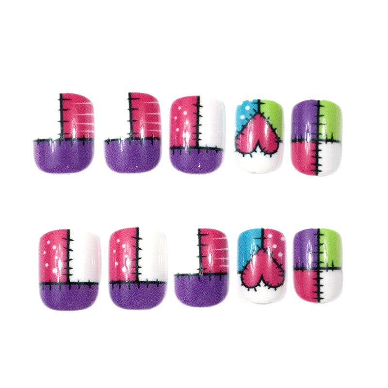 Artistic Heart-Printed Nail Art Set Stornfield