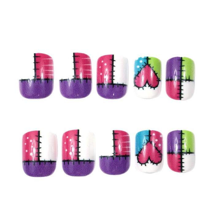 Artistic Heart-Printed Nail Art Set Stornfield