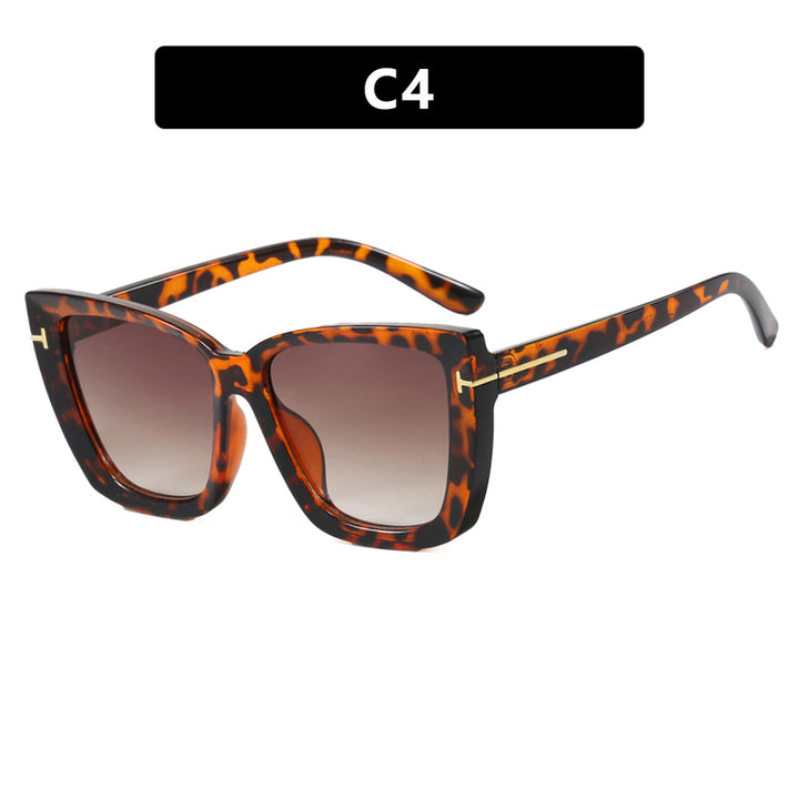 Women's large sunglasses in modern design with trendy tortoise pattern Stornfield
