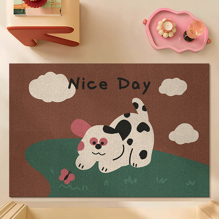 Cute Dog-Themed Welcome Mat