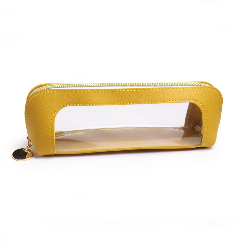 Transparent Pouch with Gold Accents