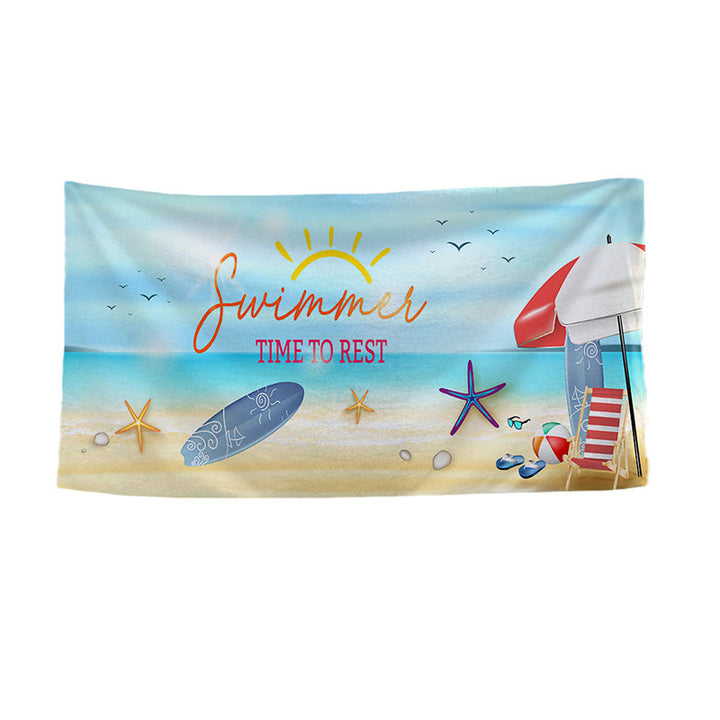 Women's beach towel with vibrant palm motif Stornfield