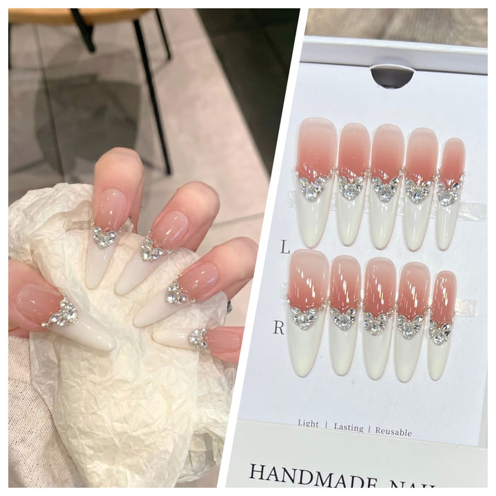 Artistic Stiletto Press-On Nail Set with Charming Patterns Stornfield