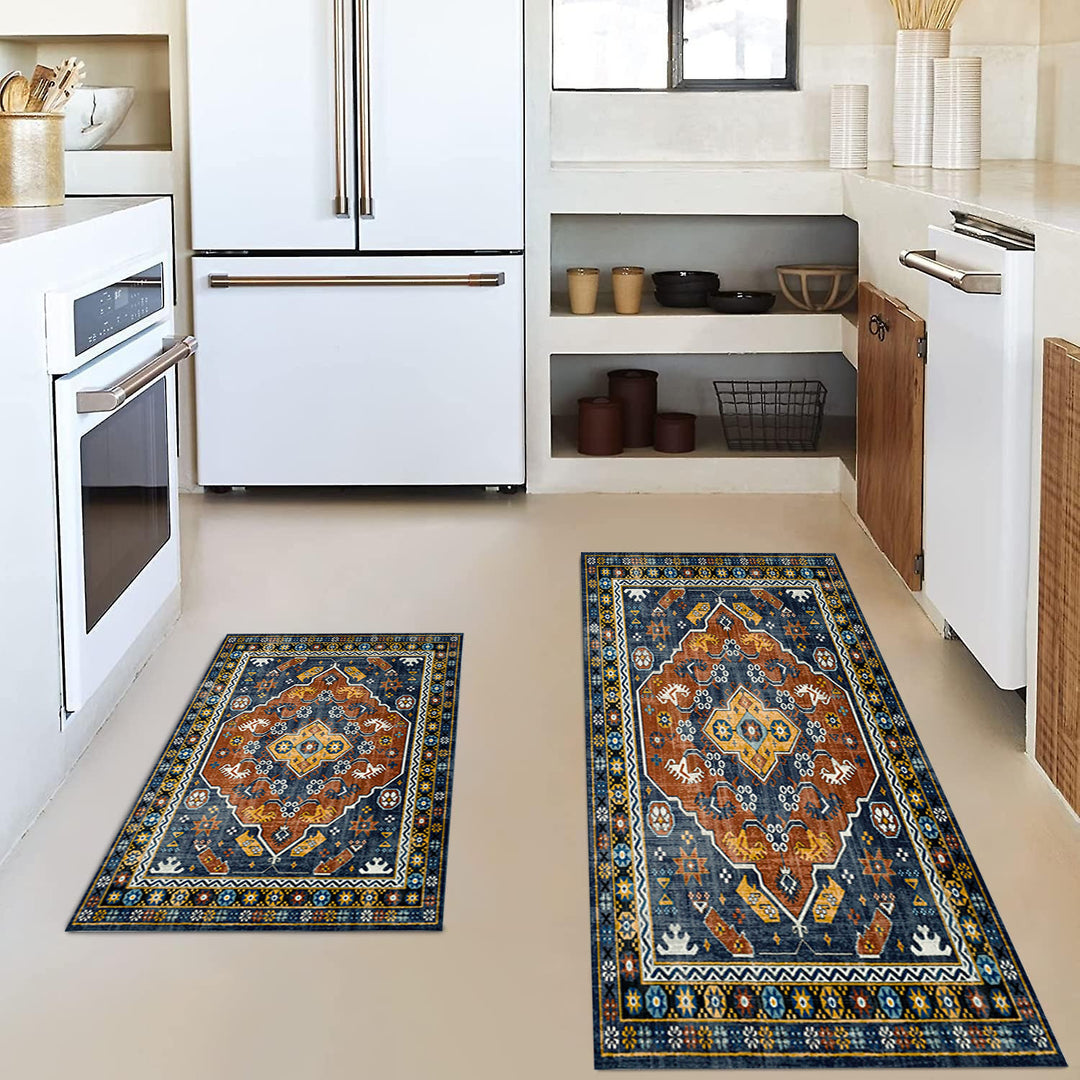 Vintage-Inspired Kitchen Mat Set Stornfield