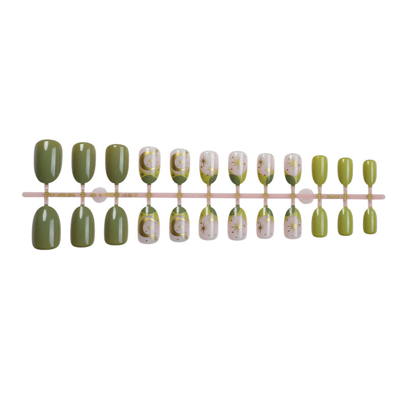 Decorative Press-On Nail Art Set with Botanical Inspirations Stornfield