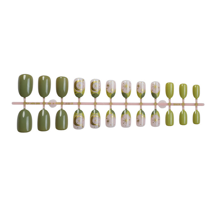 Decorative Press-On Nail Art Set with Botanical Inspirations Stornfield