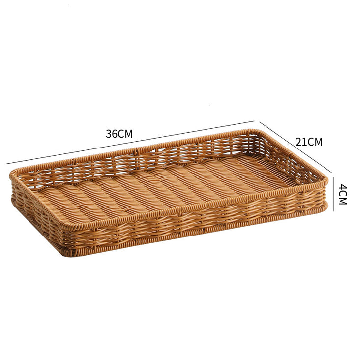 Unisex Rectangular Serving Basket made of handwoven natural material Stornfield