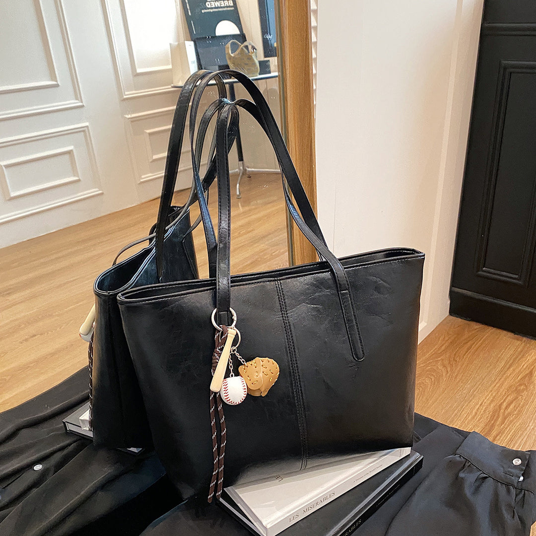 Modern Leather Tote Bag