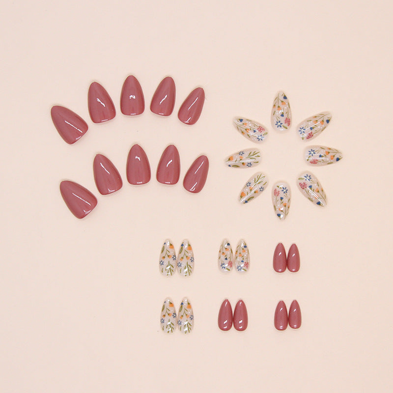 Artistic Floral Press-On Nail Art Stornfield