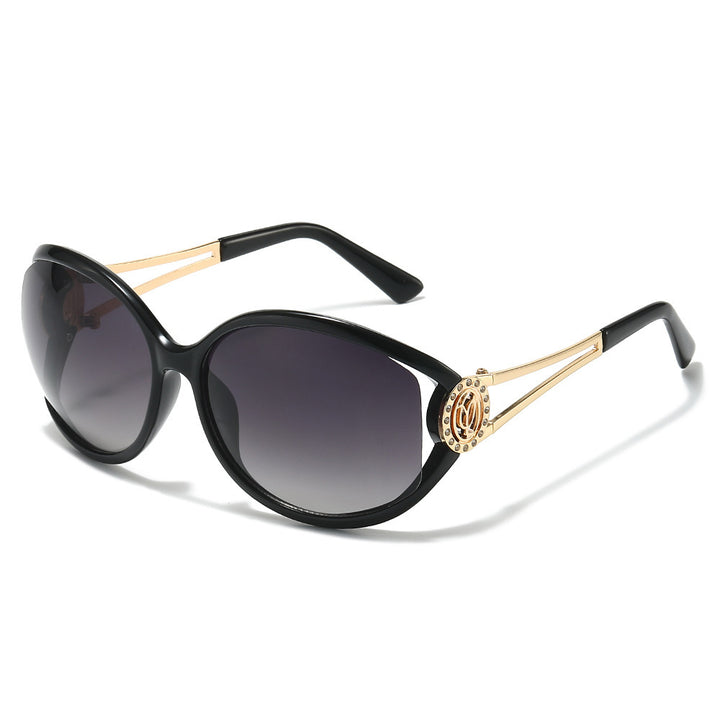 Designer Cat-Eye Sunglasses with Gold Accent Details Stornfield