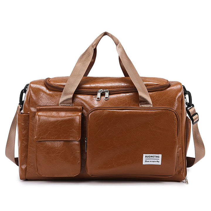 Durable Vintage Leather Travel Duffel Bag Stornfield