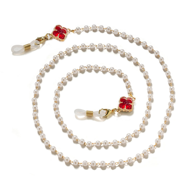 Elegant glasses holder chain with pearl accents Stornfield