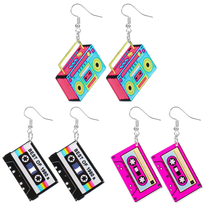 Retro-Inspired Cassette Tape Dangle Earrings Stornfield