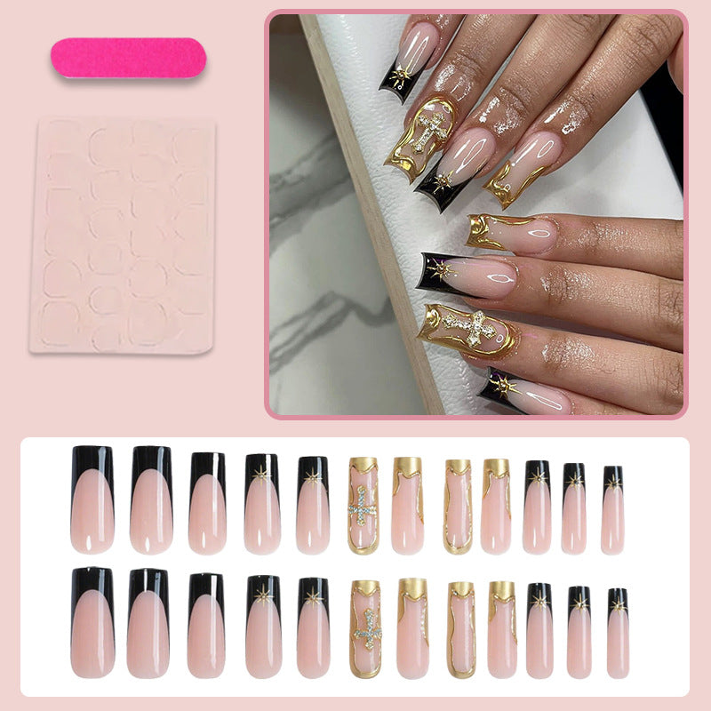 Designer artificial nail set with glamorous decorations Stornfield