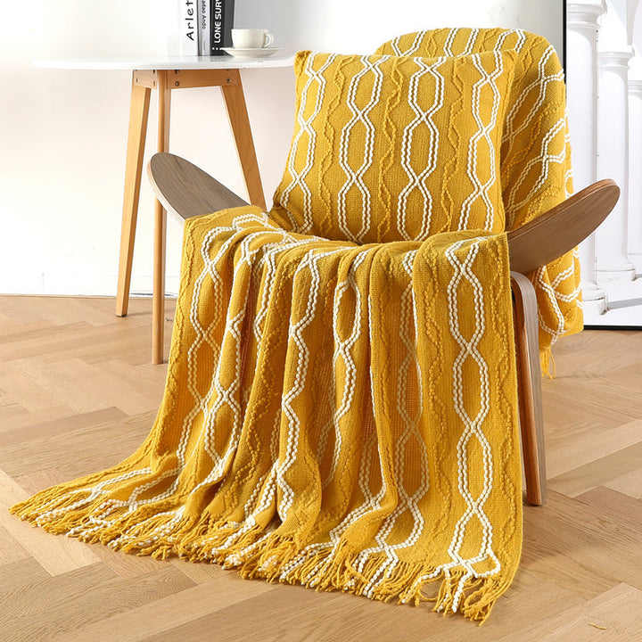 Ladies decorative and cozy woven blanket Stornfield