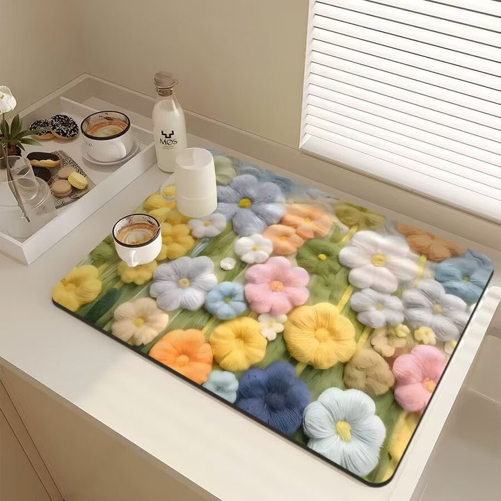 Floral-Themed Kitchen Mat Stornfield