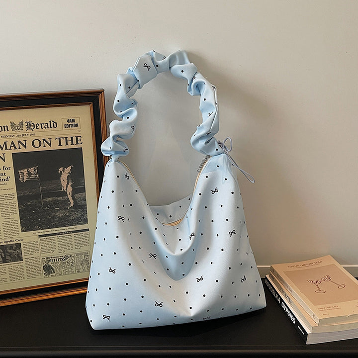 Casual Polka Dot Slouchy Handbag