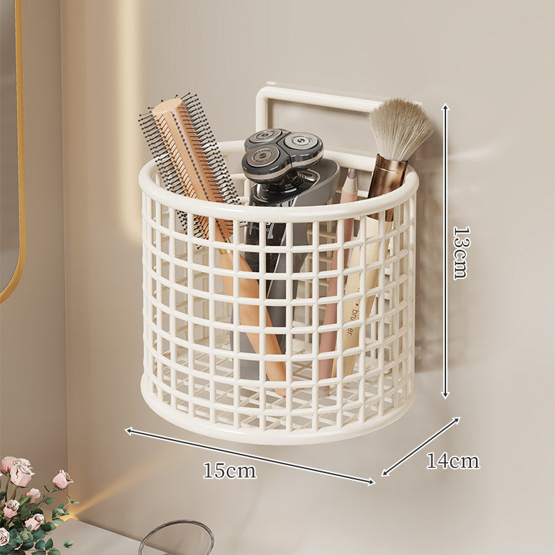 Ventilated Plastic Hanging Wall Storage Basket for Bathroom Vanity